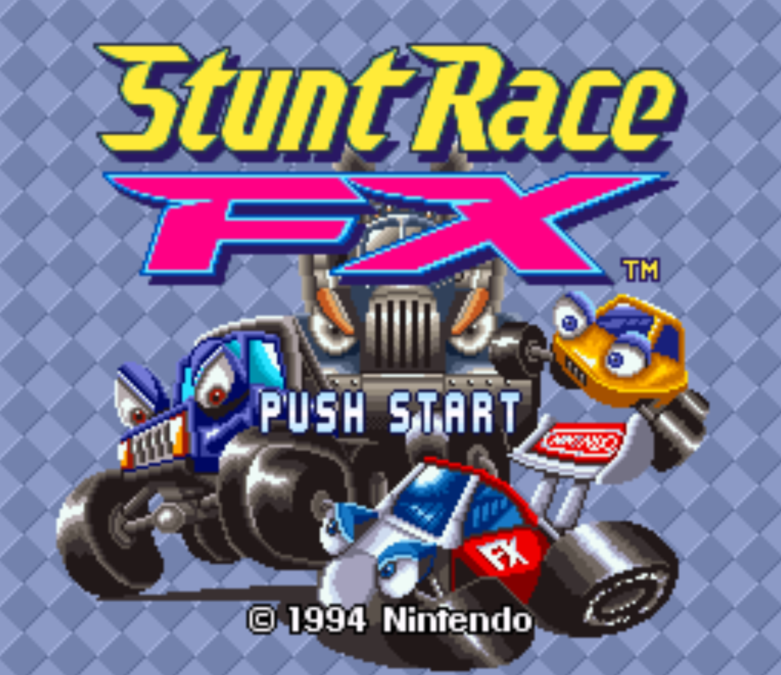 Stunt Race FX Title Screen
